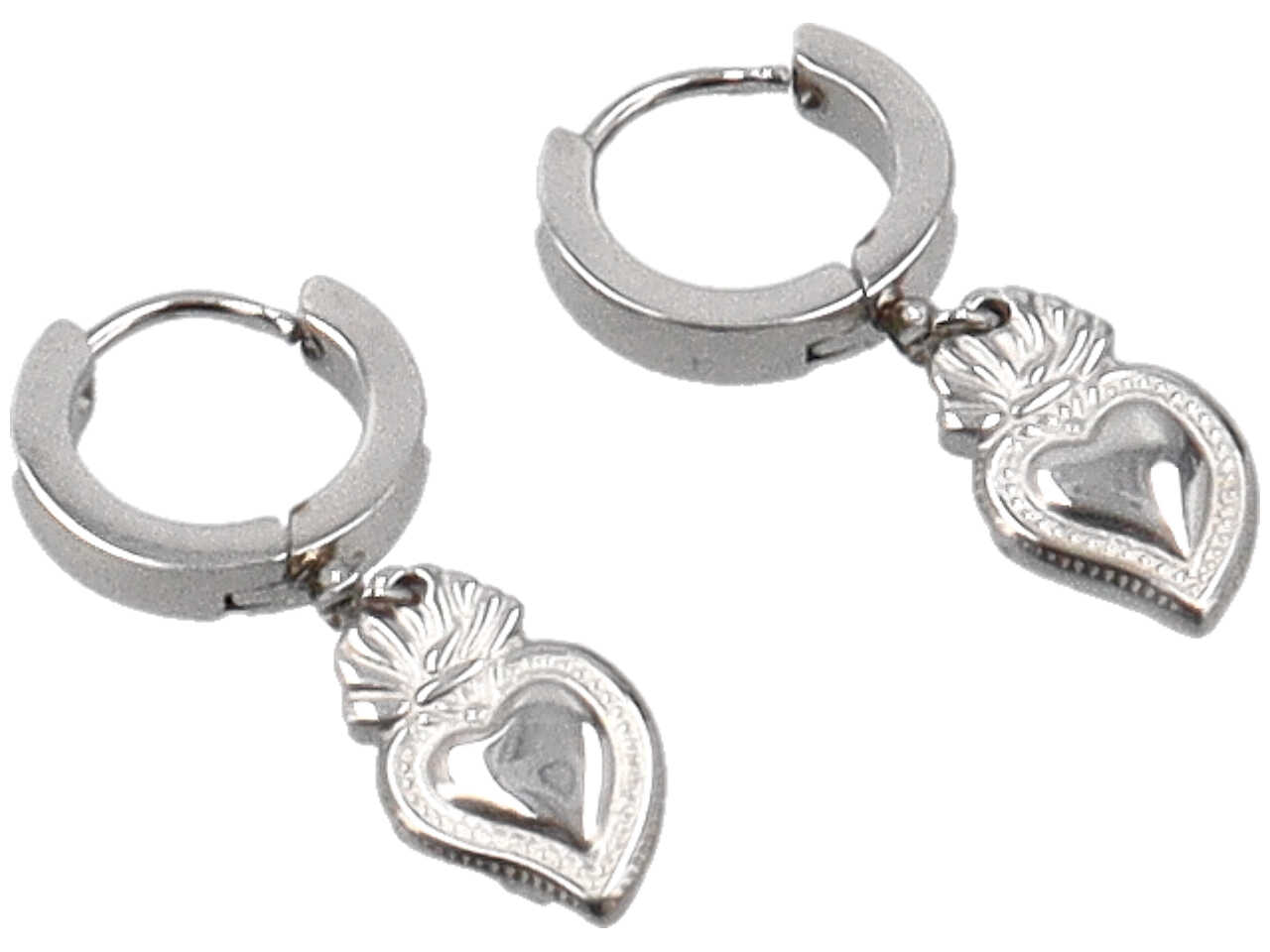 ORECCHINI ACC.C/PENDENTE CUORE SACRO