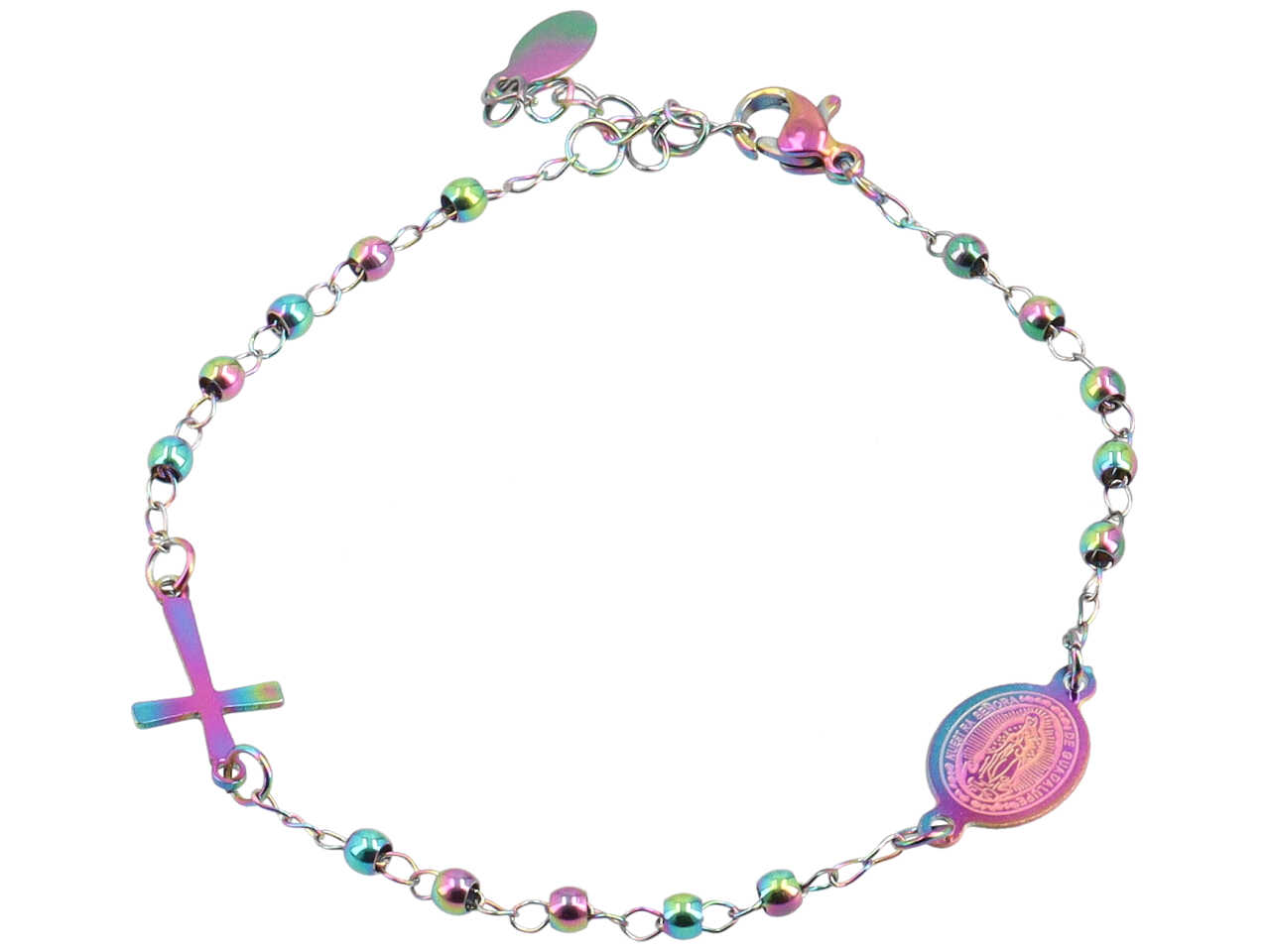 BRACCIALE ROSARIO C/SFERE AURORA BOREALE BRACCIALE ROSARIO C/SFERE AURORA BOREALE