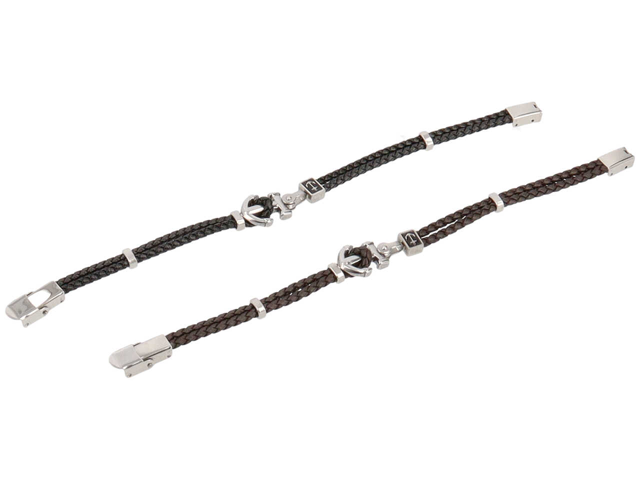 BRACCIALE 2 TRECCE C/ANCORA