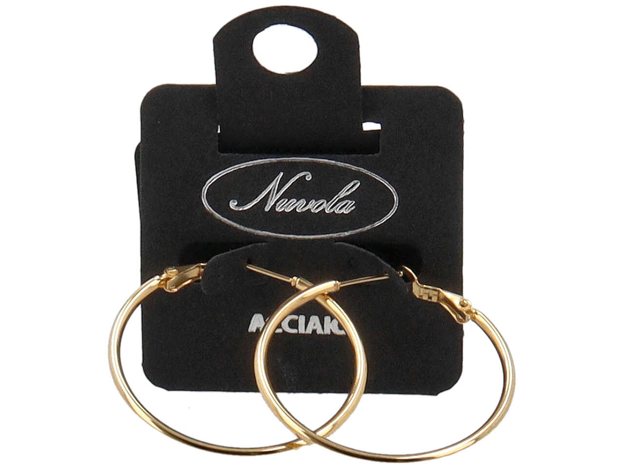 ORECCHINI CERCHIO ACCIAIO 40MM ORO