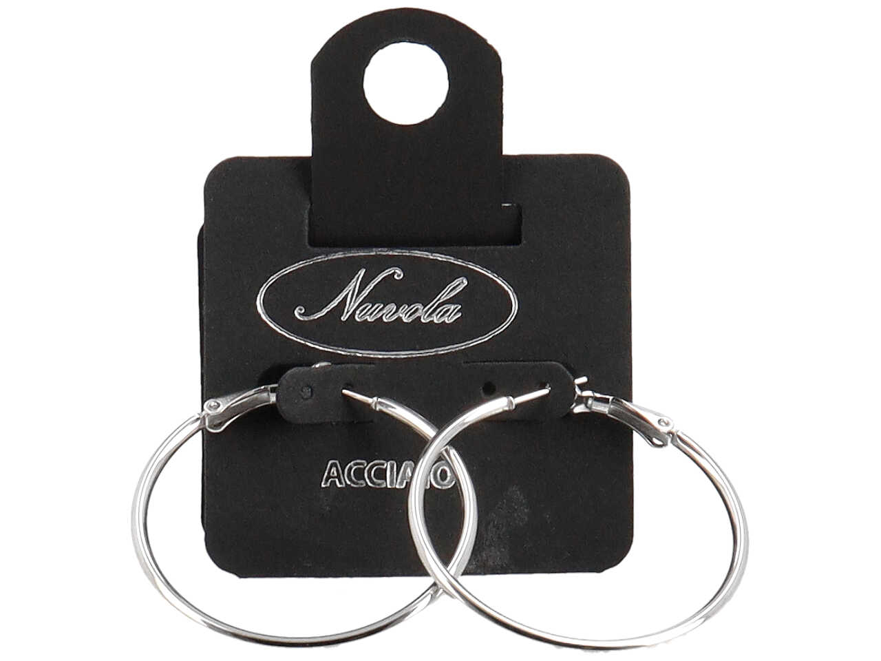 ORECCHINI CERCHIO ACCIAIO 40M