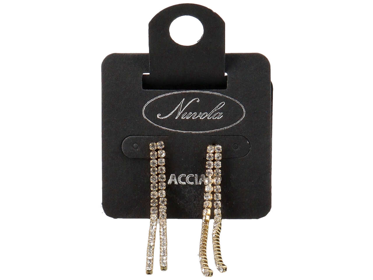 ORECCHINO IN ACCIAIO CON 2 FILI CON ST ORECCHINO IN ACCIAIO CON 2 FILI CON ST