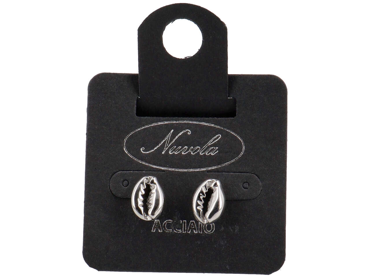 ORECCHINI A BOTTONE CON CONCHIGLIA