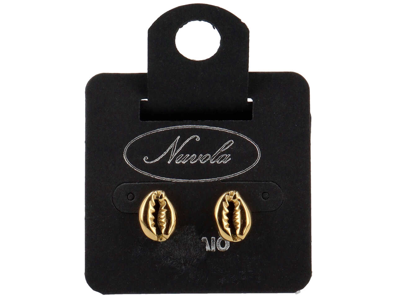 ORECCHINI ORO A BOTTONE CON CONCHIGLIA