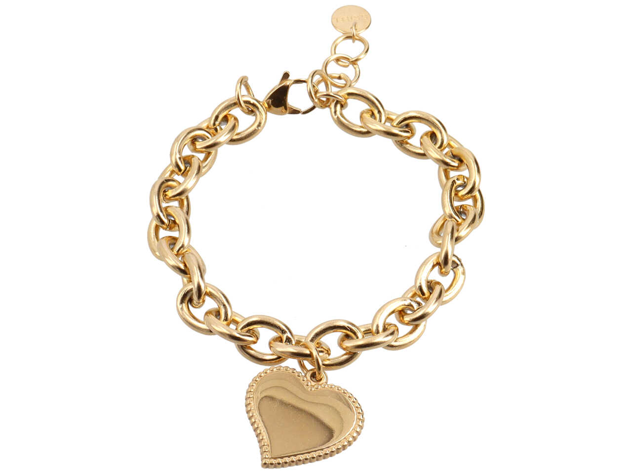 BRACCIALE A CATENA CON CUORE STORTO E BRACCIALE A CATENA CON CUORE STORTO E