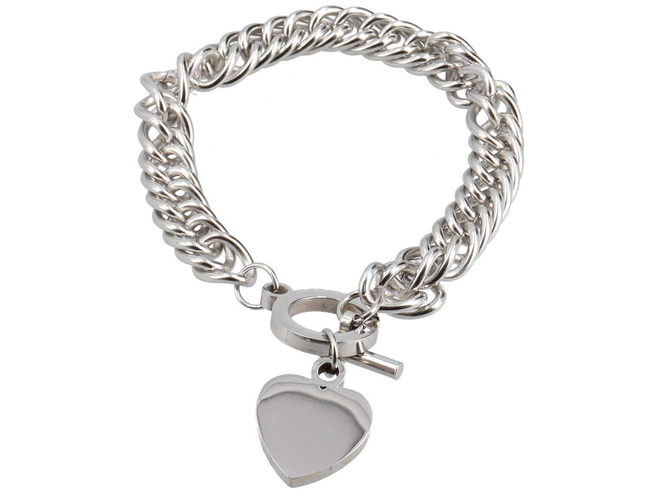 BRACCIALE GROUMETTE C/CUORE LISCIO BRACCIALE GROUMETTE C/CUORE LISCIO