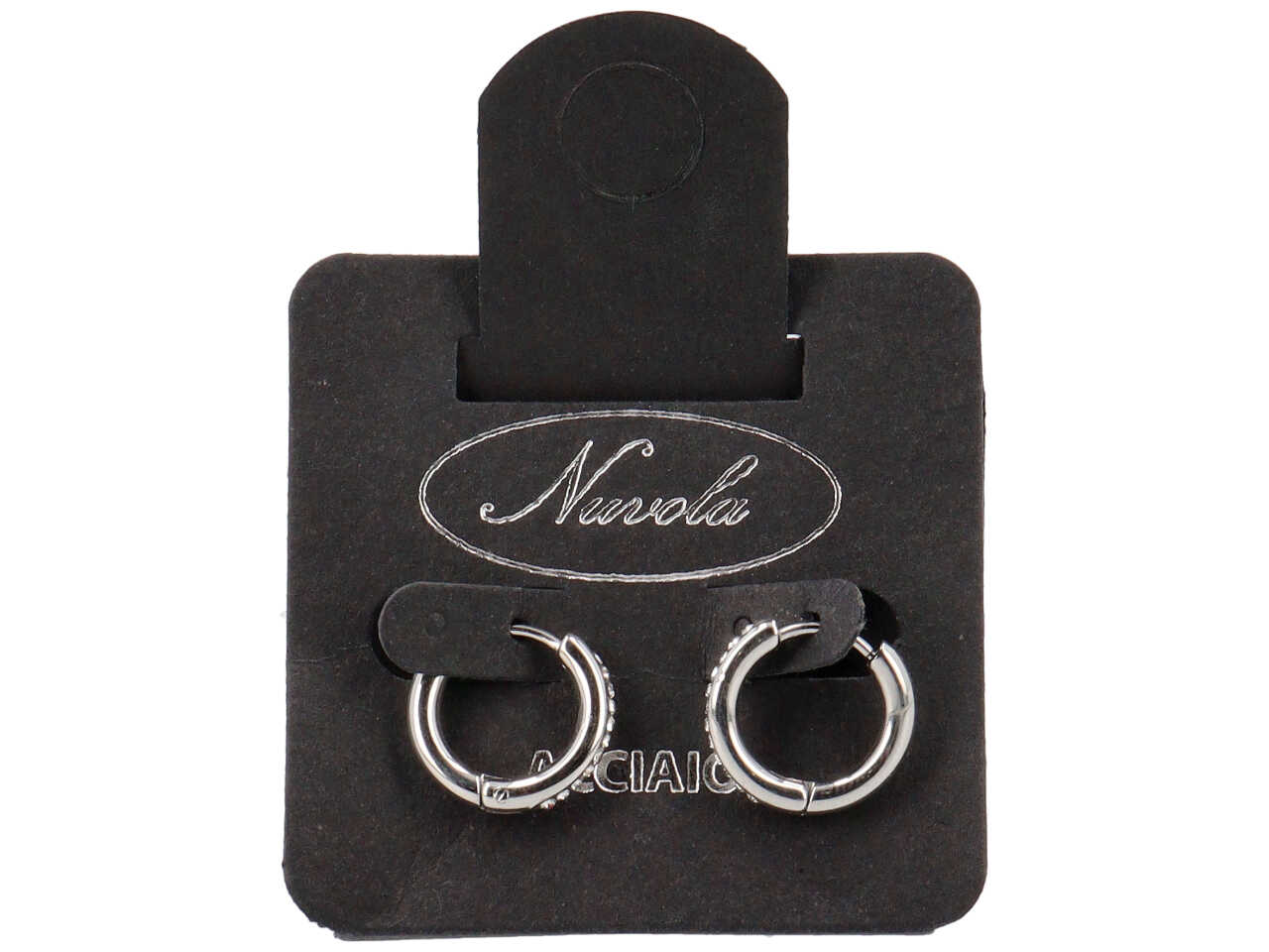 ORECCHINI CERCHIETTO STRASS 2A MIS 15MM