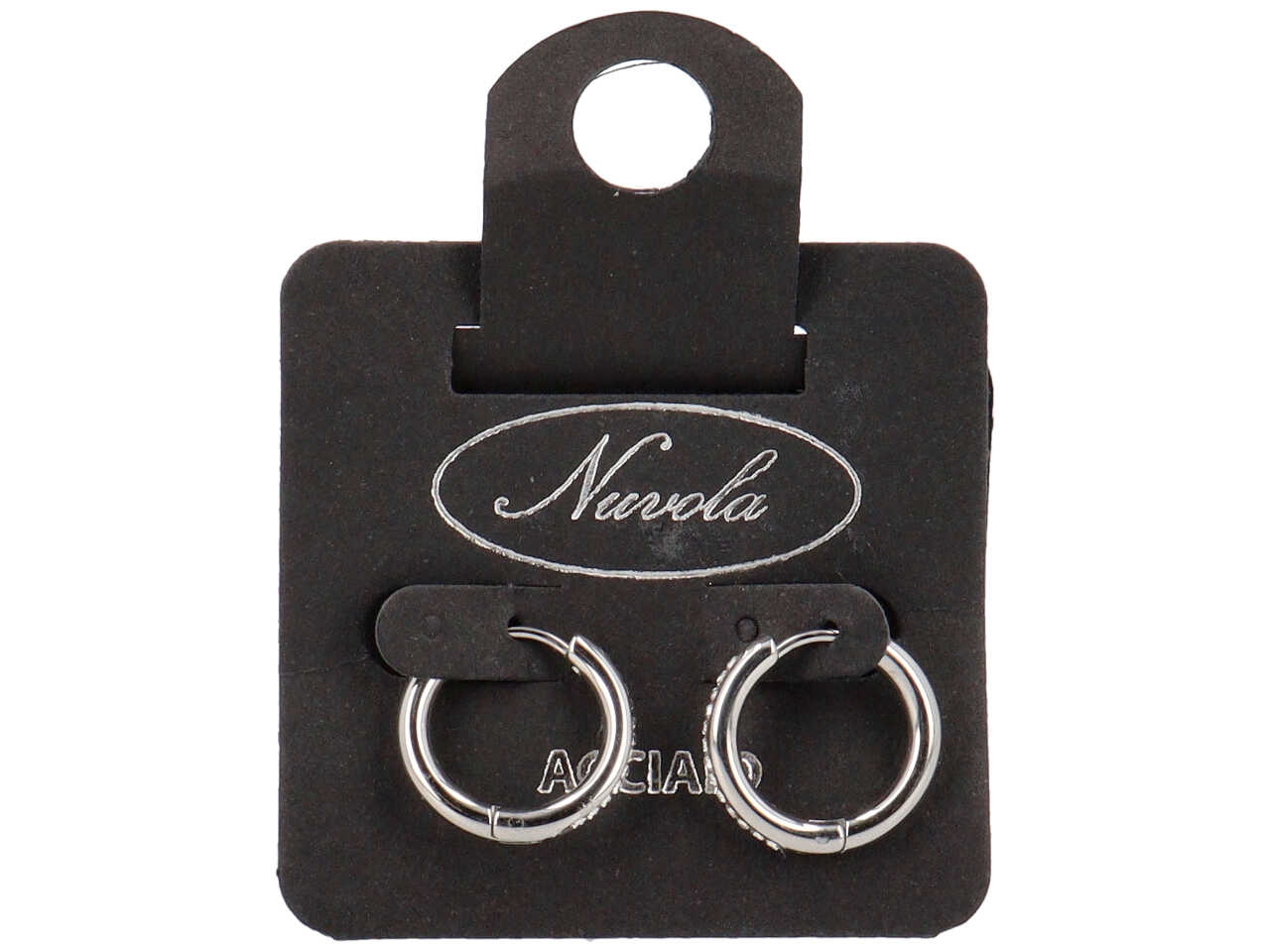 ORECCHINI CERCHIETTO STRASS 3A MIS 18MM