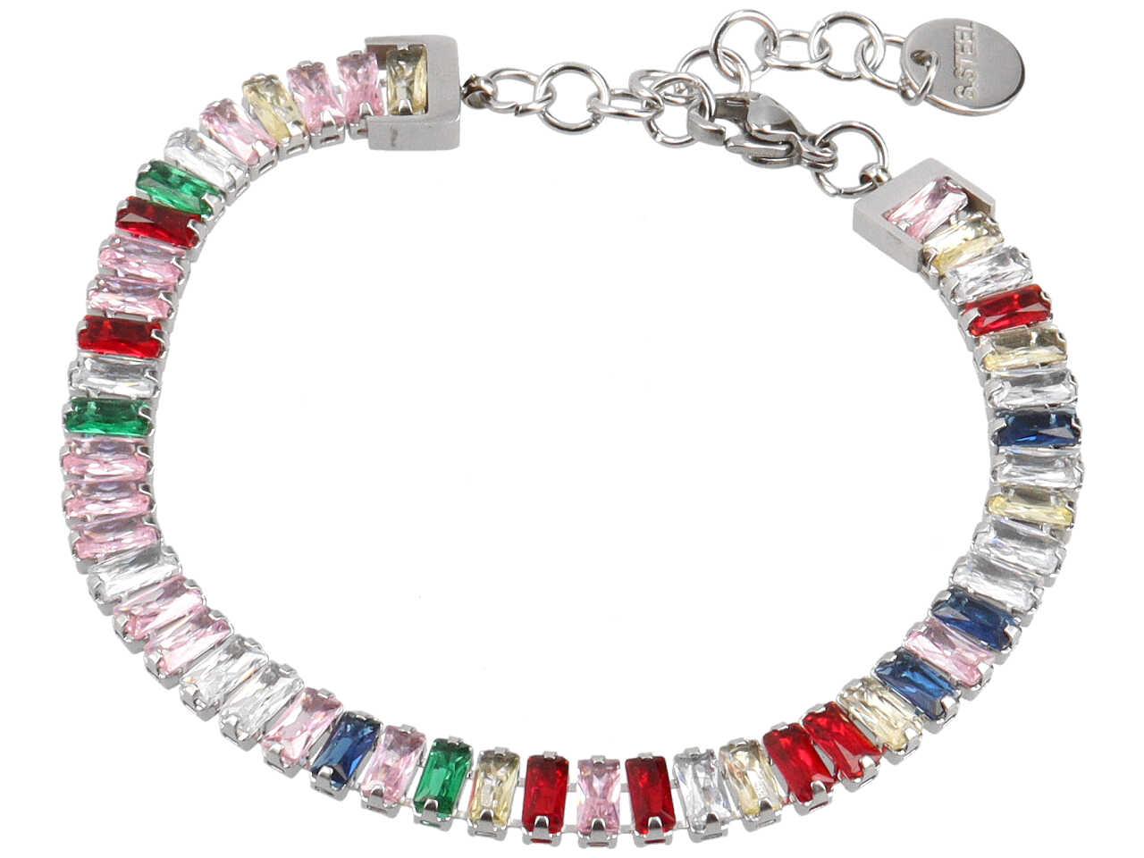 BRACCIALE TENNIS BAGUETTE MULTICOLOR BRACCIALE TENNIS BAGUETTE MULTICOLOR