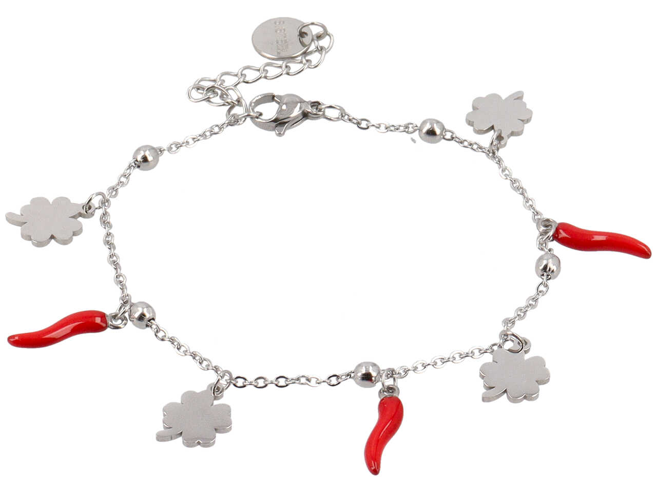 BRACCIALE CHARME C/CORNO QUADRIFOGLI BRACCIALE CHARME C/CORNO QUADRIFOGLI