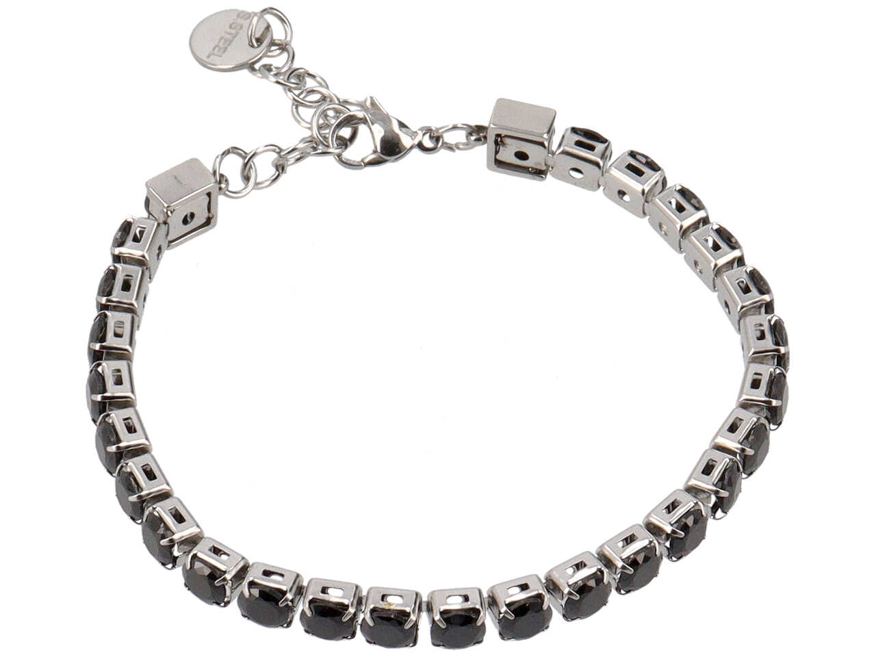 BRACCIALE TENNIS NERO 5MM BRACCIALE TENNIS NERO 5MM