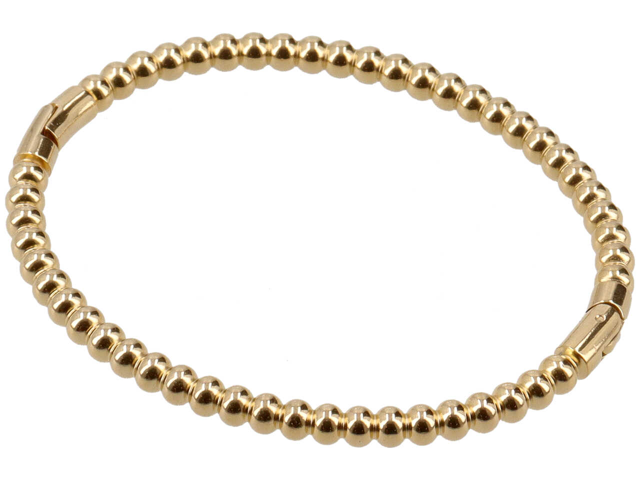 BRACCIALE RIGIDO MANETTA E SFERE ORO