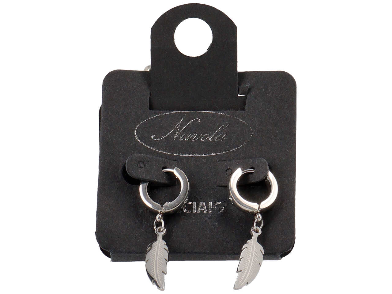 ORECCHINI ACCIAIO CERCHIETTO PIUMA