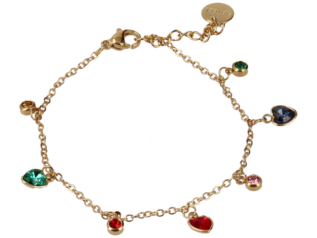 BRACCIALE CHARME P.LUCE CAST.CUORI ORO BRACCIALE CHARME P.LUCE CAST.CUORI ORO