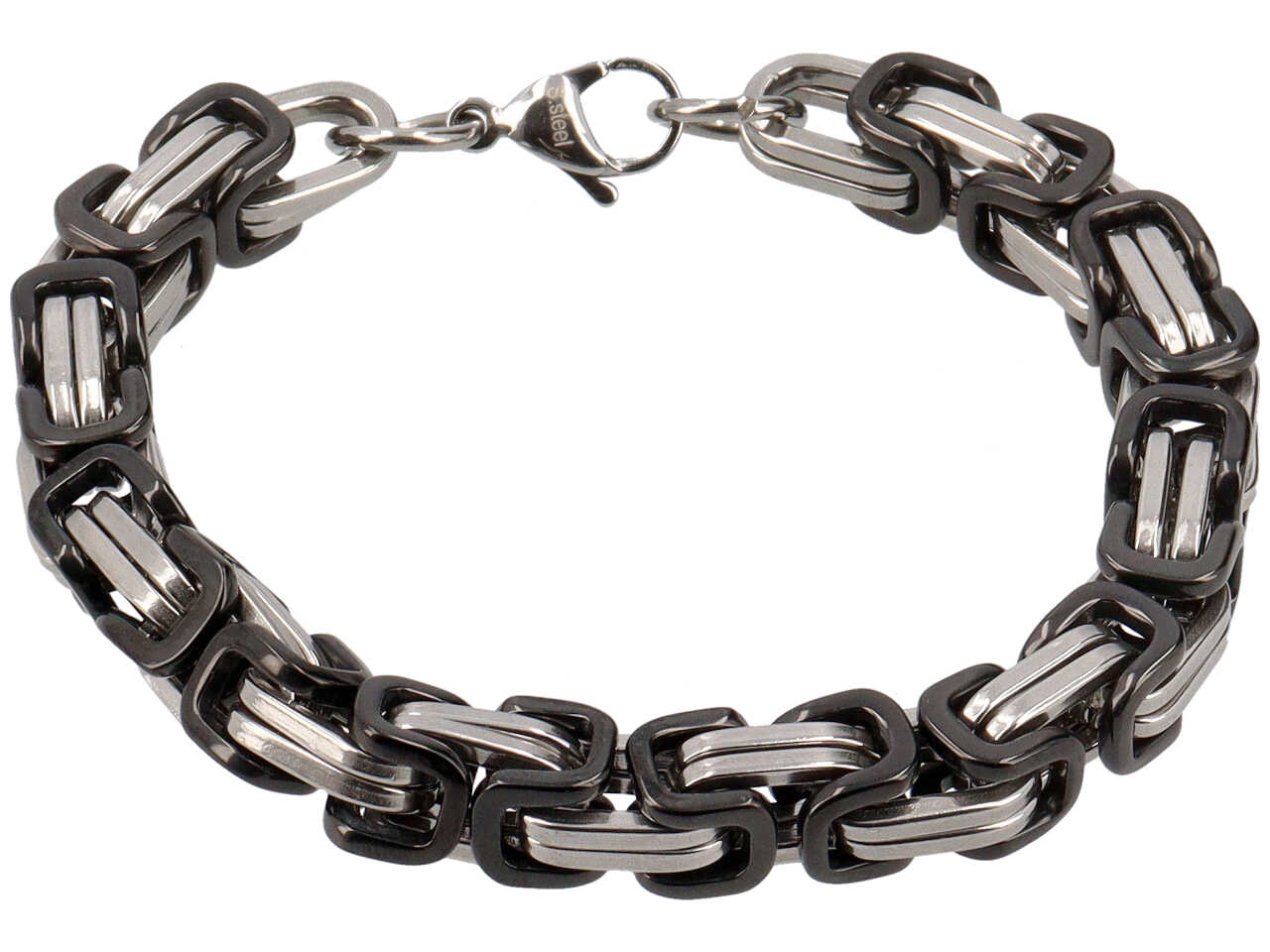 BRACCIALE ACCIAIO CYCLE 8MM ACCI.NERO