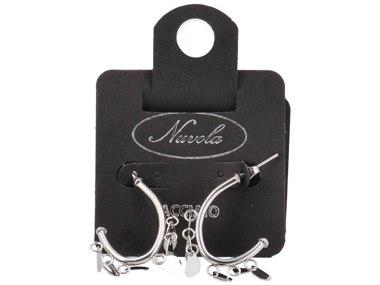 CERCHIO OVALE CON GOCCE METAL PEND