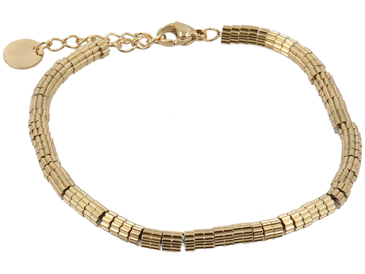 BRACCIALE V RONDELLE 3D SNAKE ORO