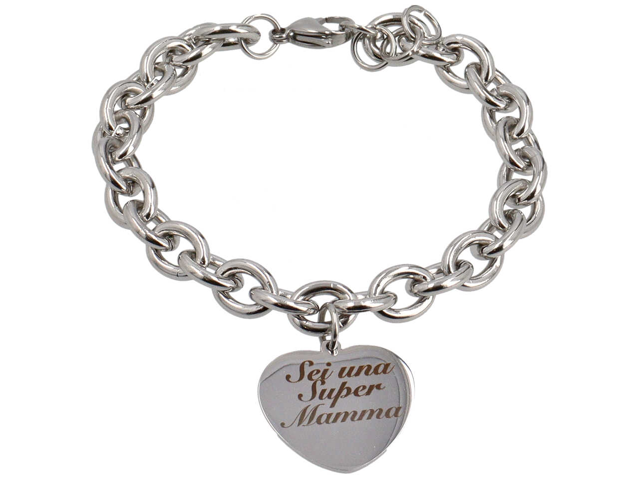 BRACCIALE CATENA CUORE SUPERMAMMA