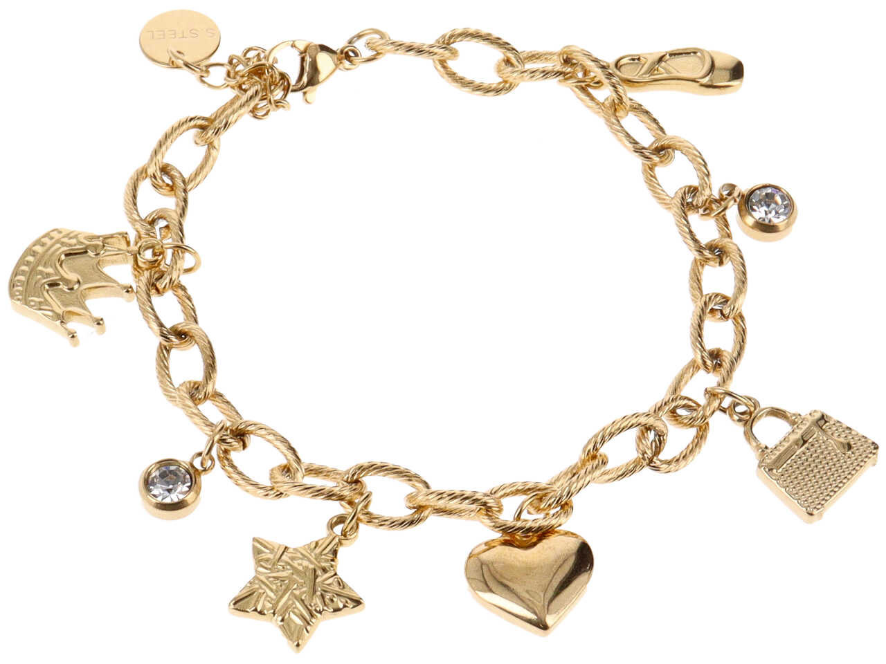BRACCIALETTO CHARME SOGGETTI MISTI ORO