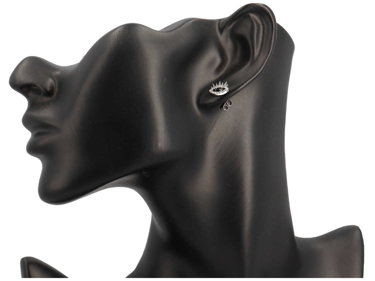 ORECCHINI LOBO OCCHIETTO NERO ZIRCONI