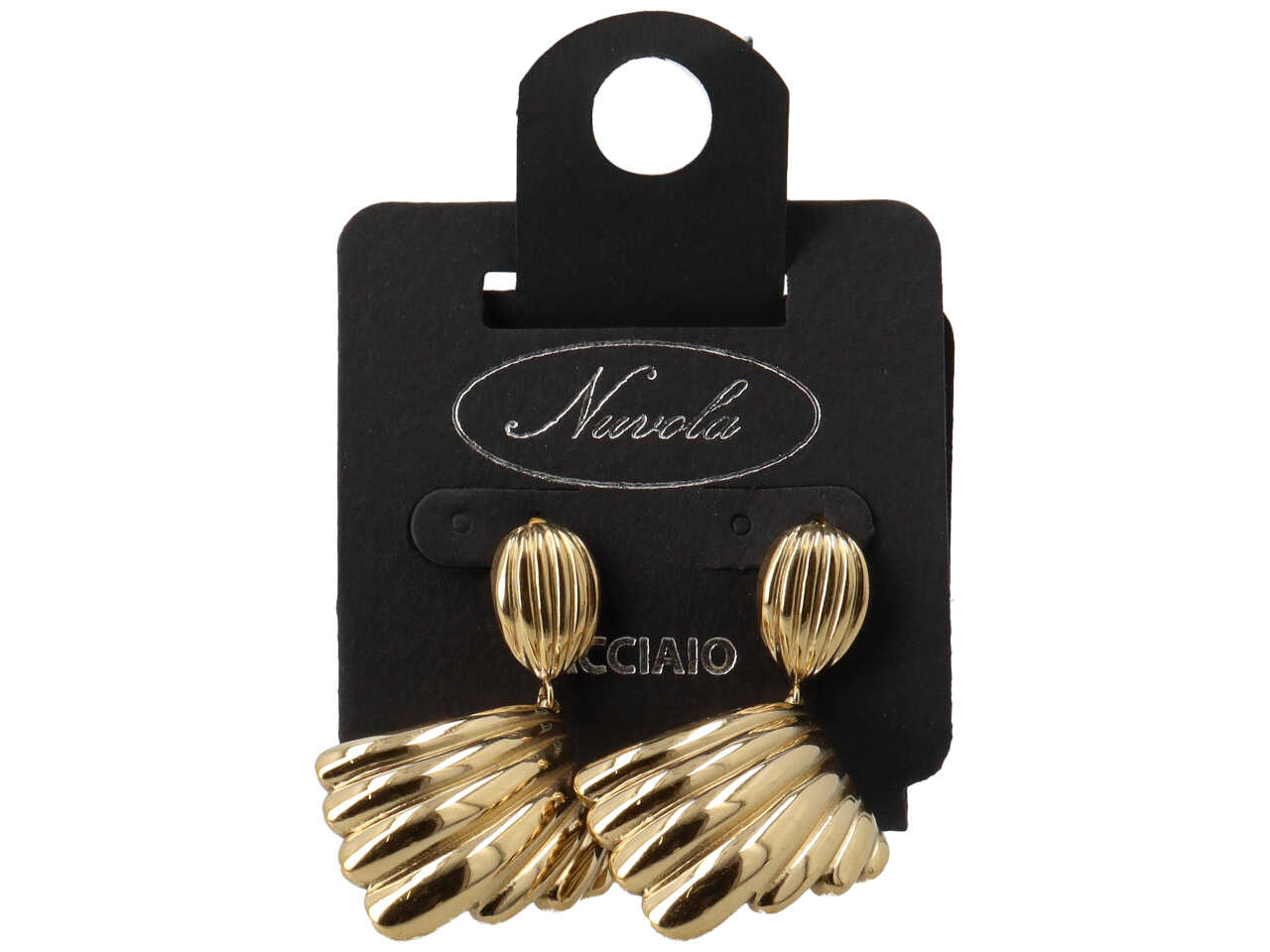 ORECCHINI PENDENTI OVALI E ROMBO ORO