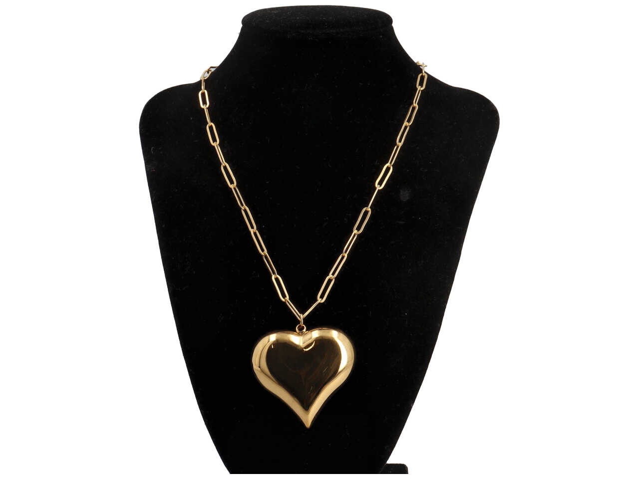 COLLANA A CAT.C/CUORE 3D EXTRABIG ORO COLLANA A CAT.C/CUORE 3D EXTRABIG ORO