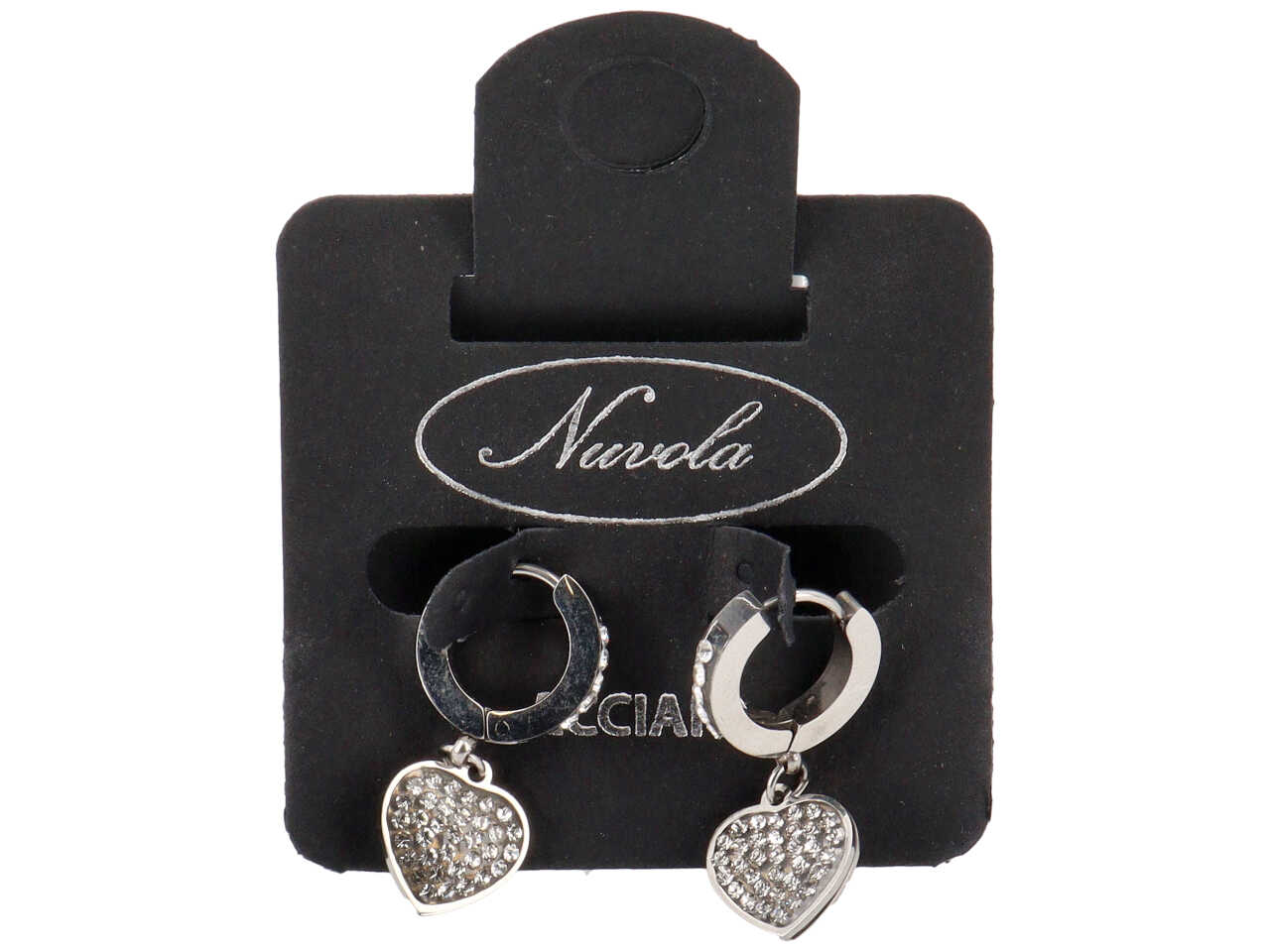 ORECCHINI CERCHIETTO ZIRCONI CUORE