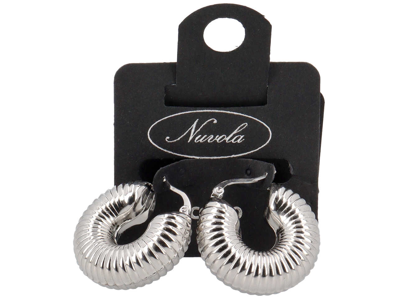 ORECCHINI CERCHIO 3D 30MM RIGATO