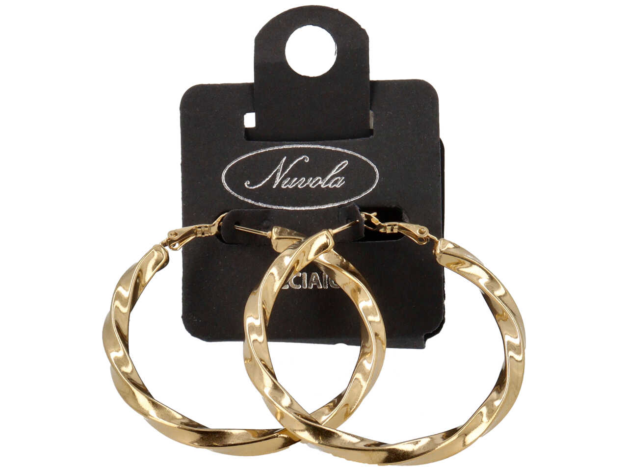 ORECCHINI CERCHIO TORCIONE 50MM ORO