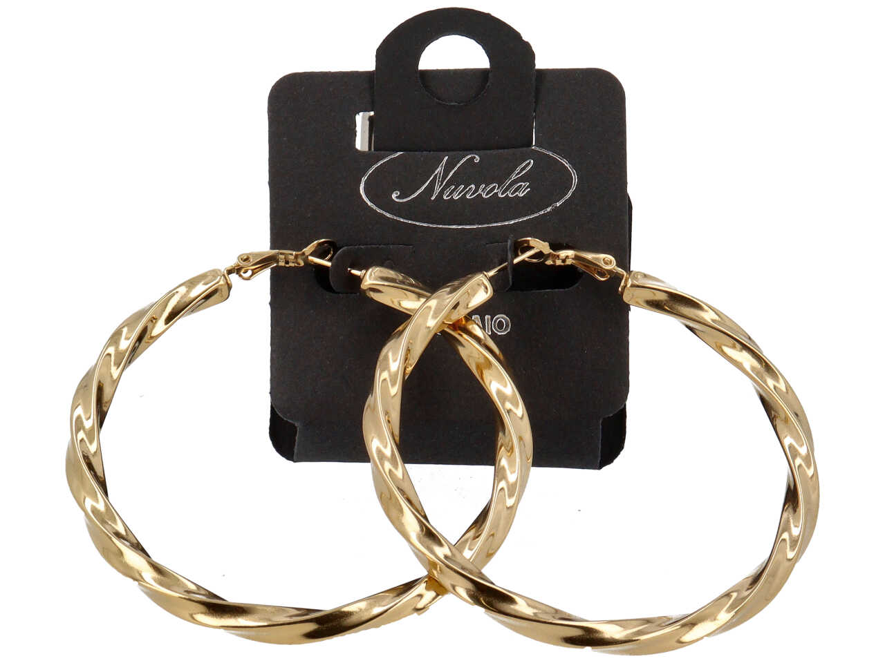 ORECCHINI CERCHIO TORCIONE 60MM ORO