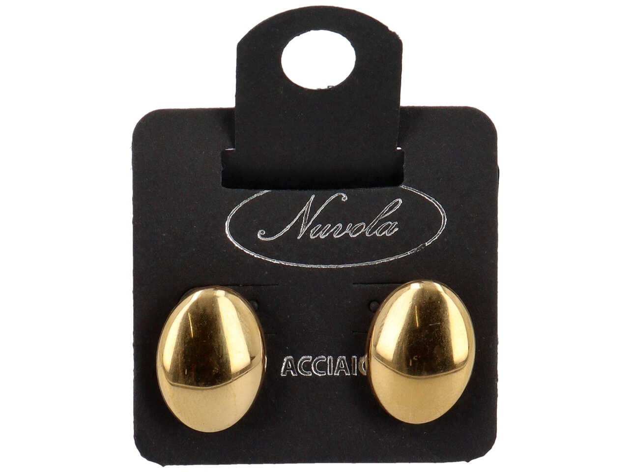 ORECCHINI OVALE 3D 1A MISURA ORO