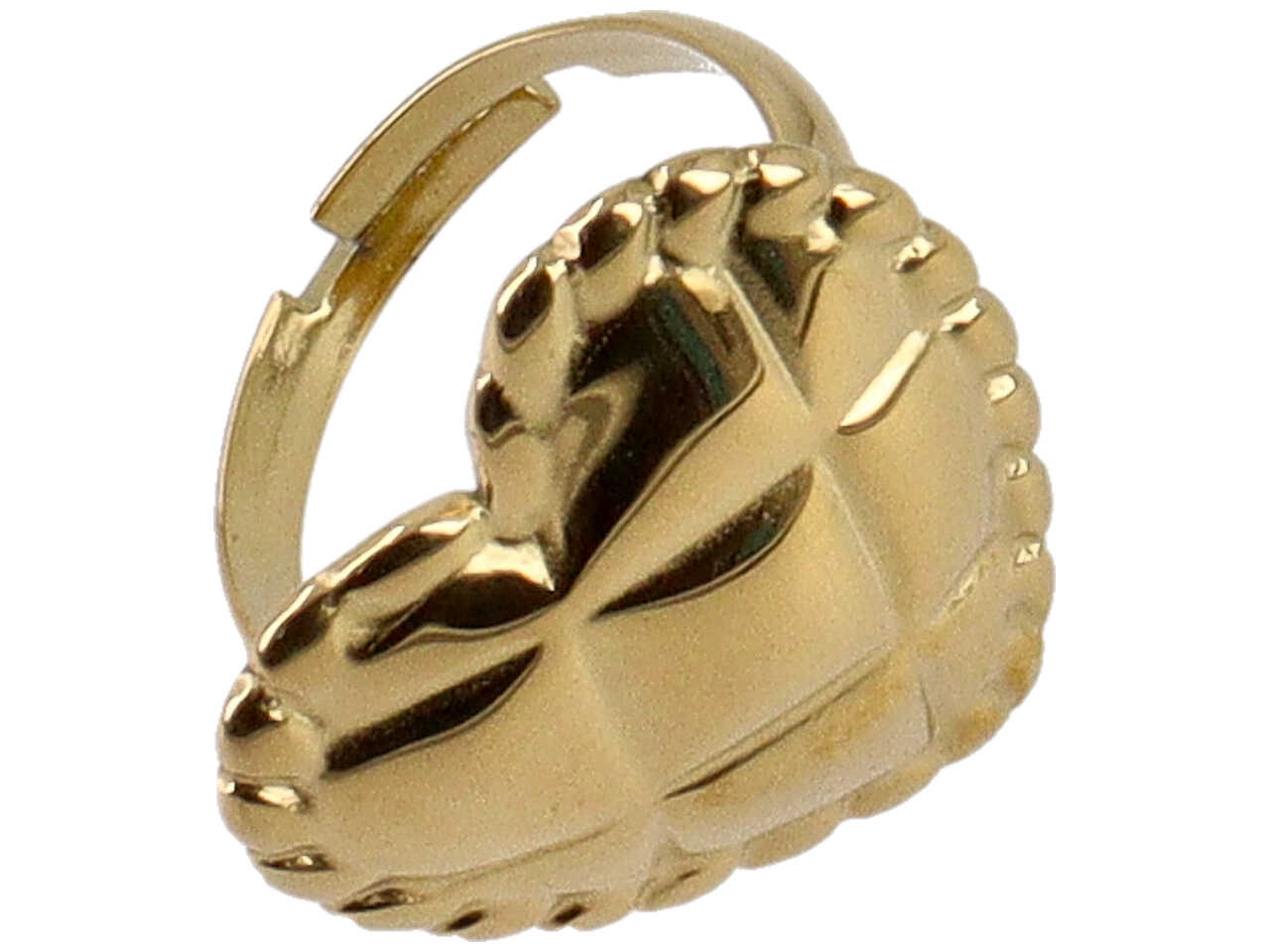 ANELLO REGOL.CUORE LAVORATO ORO