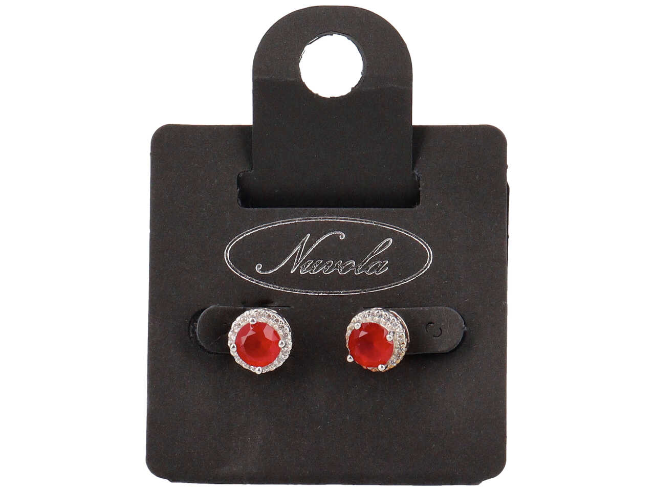 ORECCHINI PRINCESS TONDO ROSSO