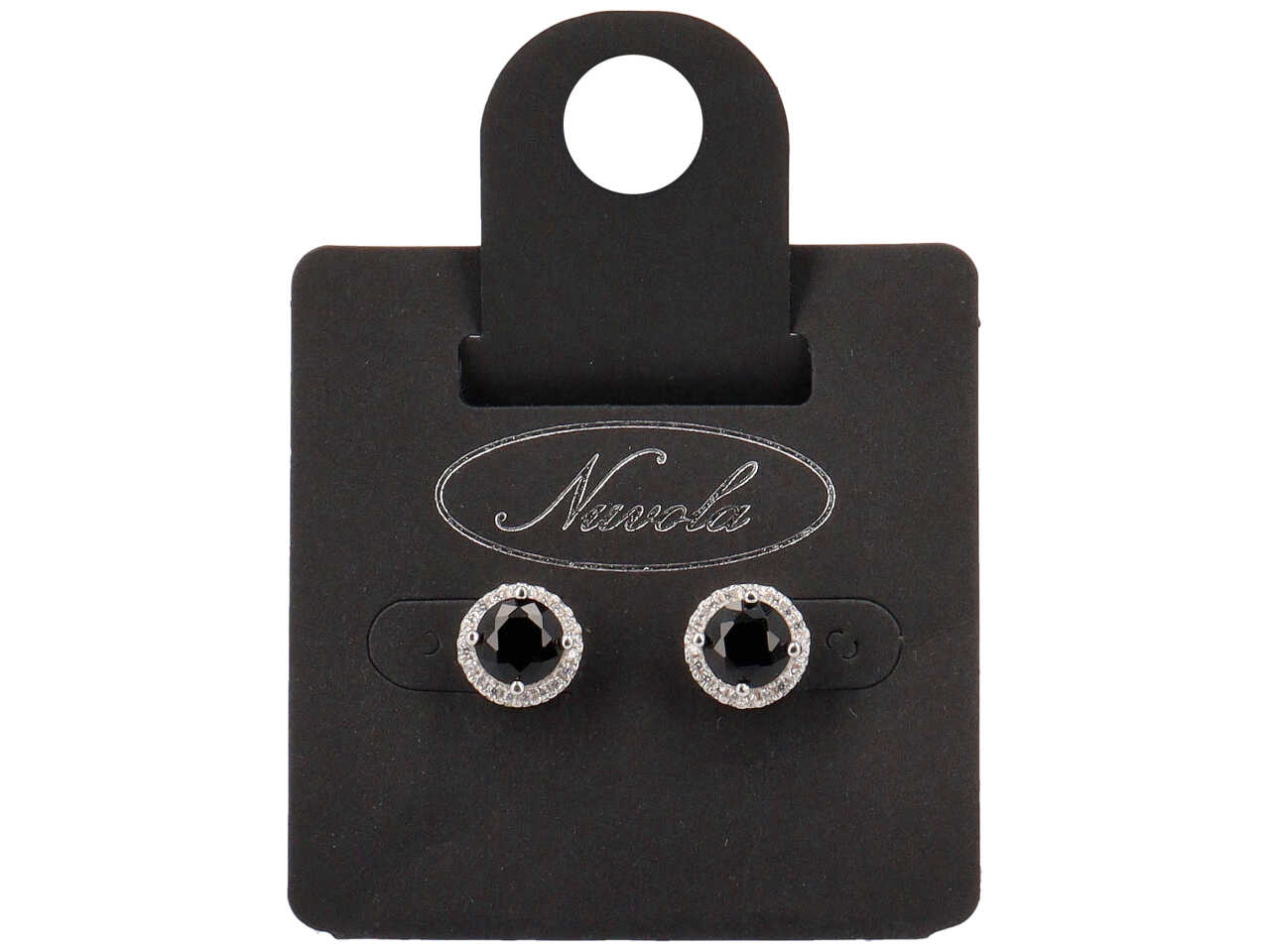 ORECCHINI PRINCESS TONDO NERO