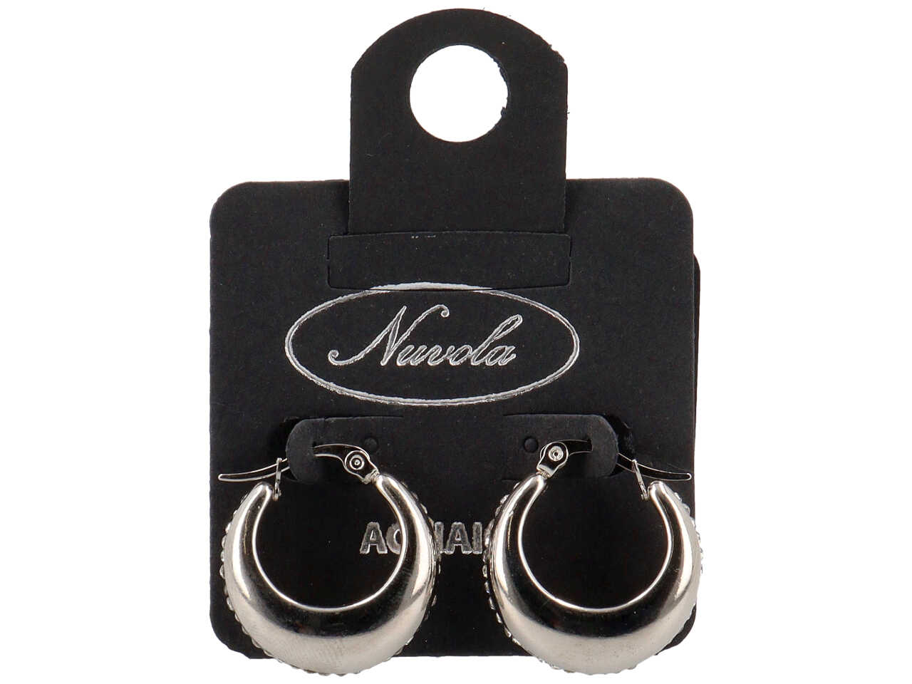 ORECCHINI CREOLA 3D 25MM C/STRASS