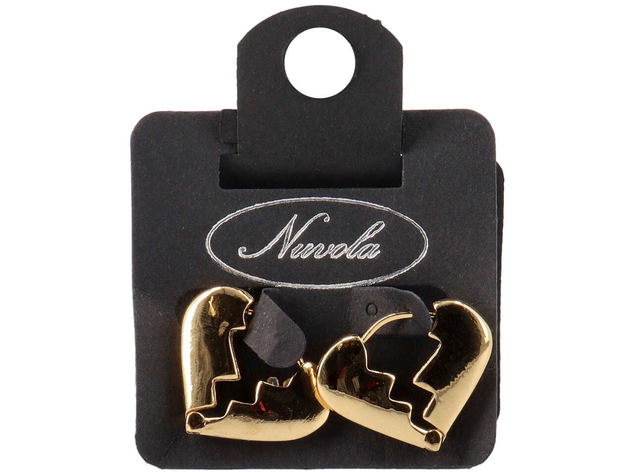 ORECCHINI 3D CUORI SPEZZATI ORO