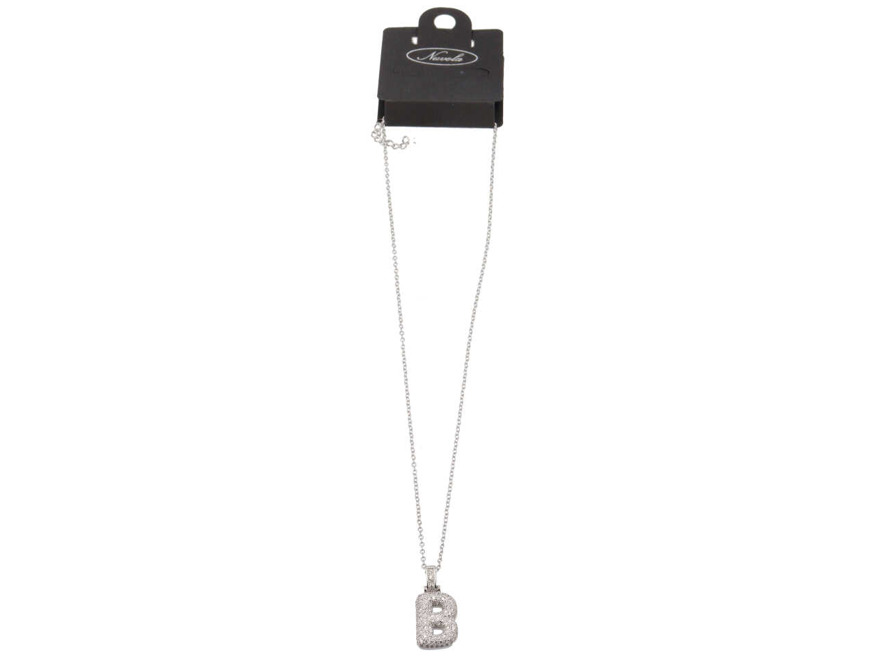COLLANA ACC.LETTERA OTTONE ZIRCONI B