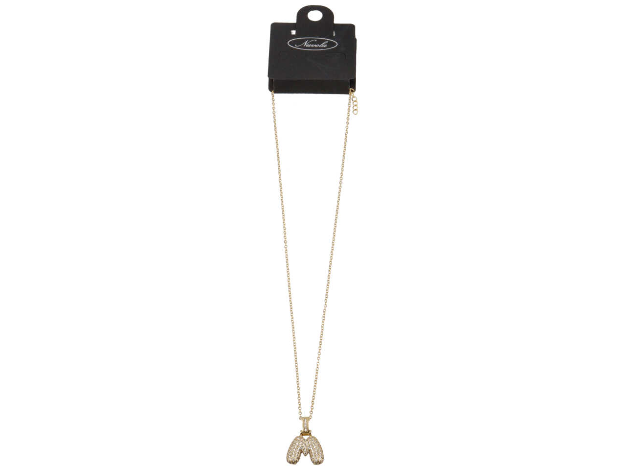 COLLANA ACCIAIO LETTERA OTTONE ORO M