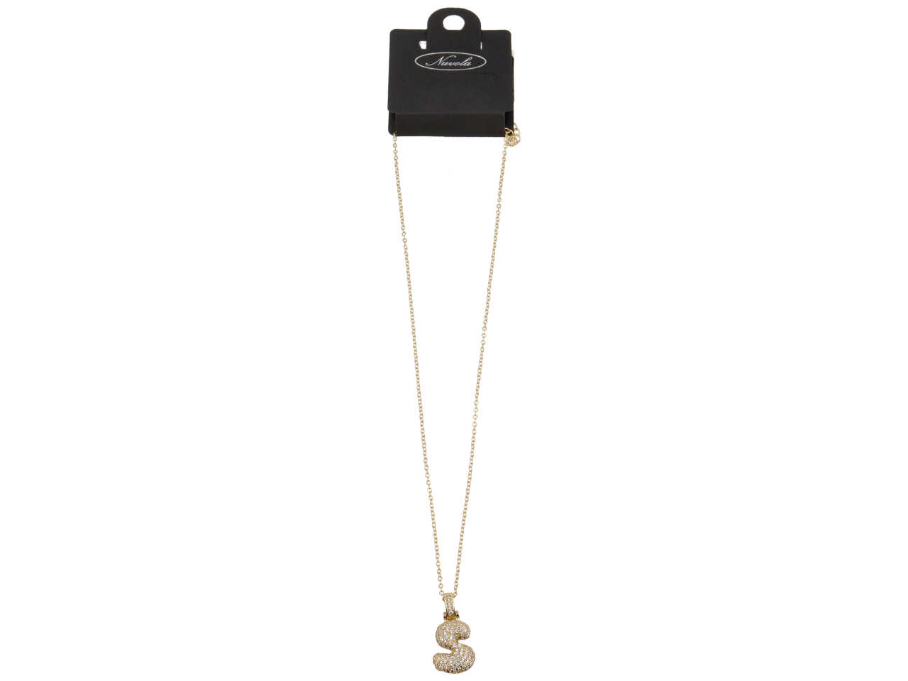COLLANA ACCIAIO LETTERA OTTONE ORO S
