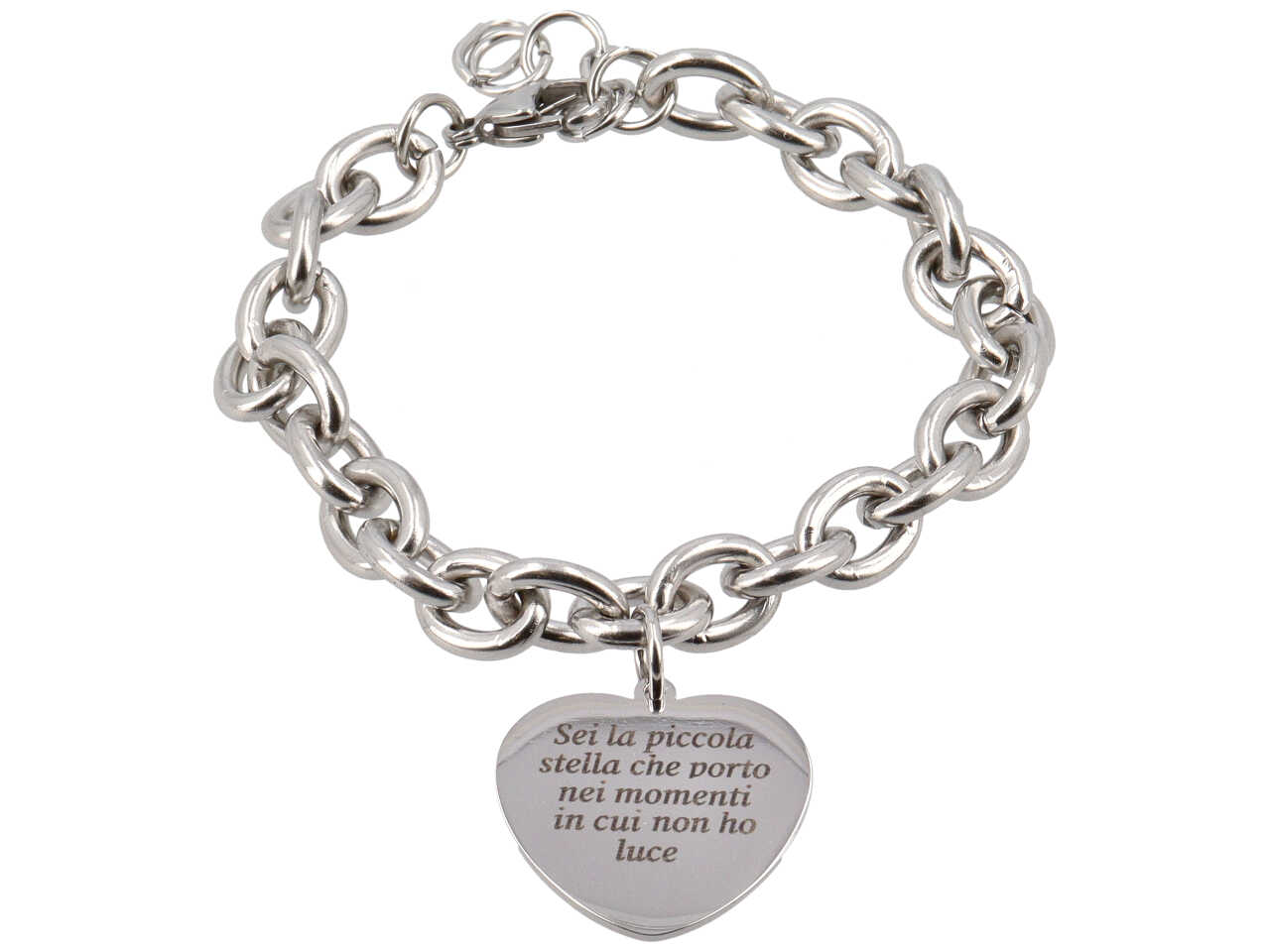 BRACCIALE CATENA C/CUORE SEI LA PICCOLA STELLA