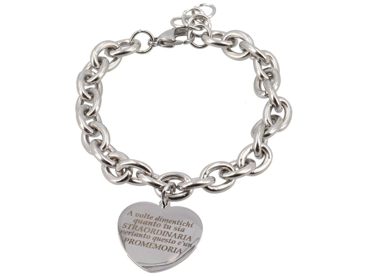 BRACCIALE CATENA C/CUORE A VOLTE DIMENTICHI BRACCIALE CATENA C/CUORE A VOLTE DIMENTICHI
