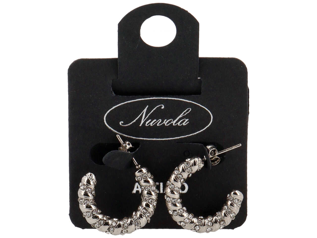 CERCHIO TRECCIA C/STRASS 25MM