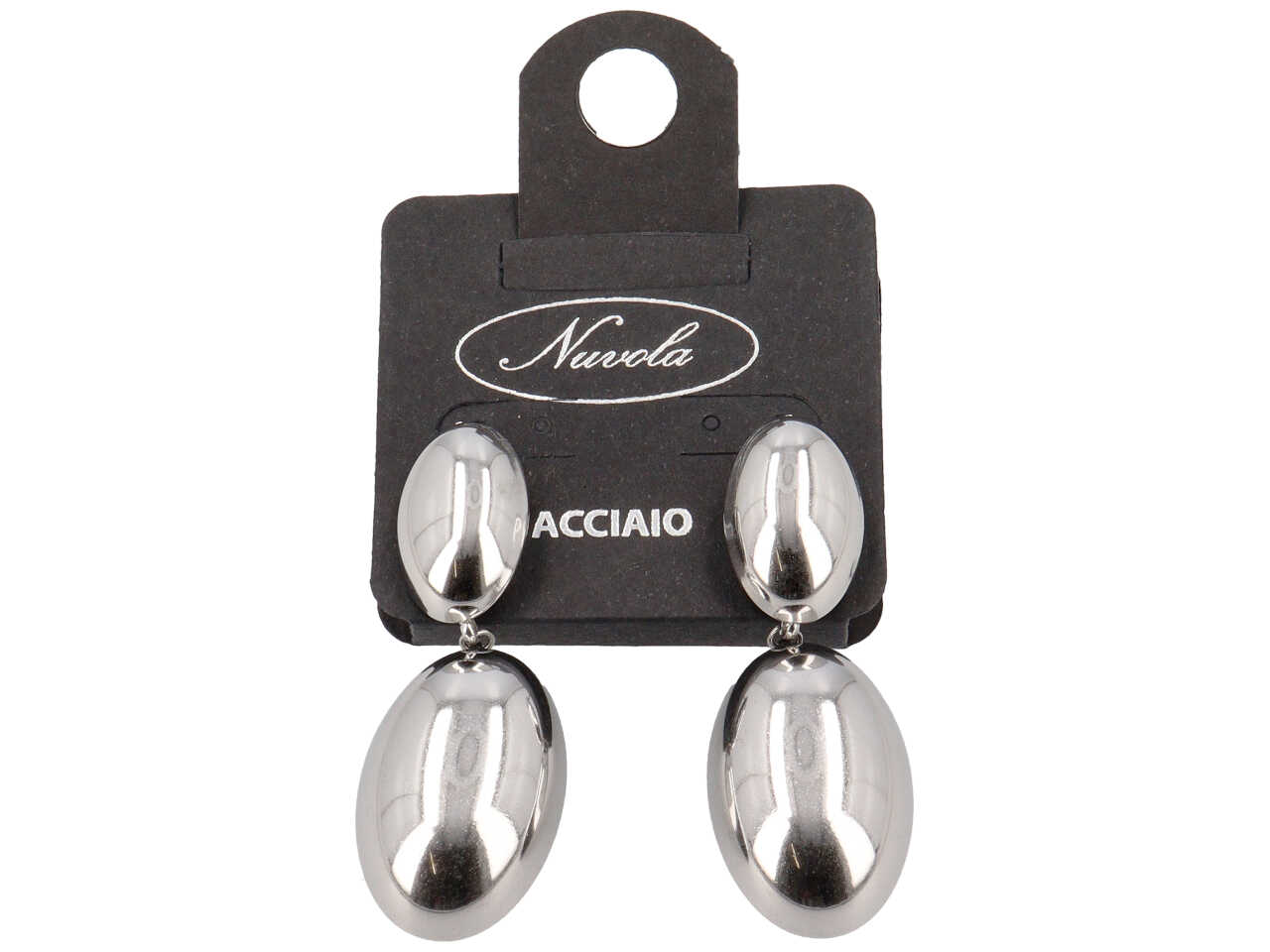 ORECCHINI PENDENTE 2OVALI INT.VUOTO 3D