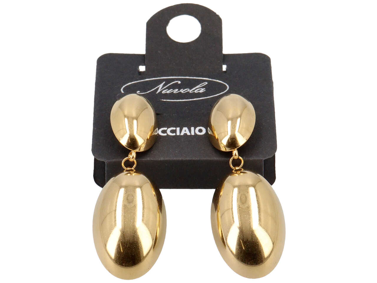 ORECCHINI PEN.2.OVALI INT.VUOTO 3D ORO