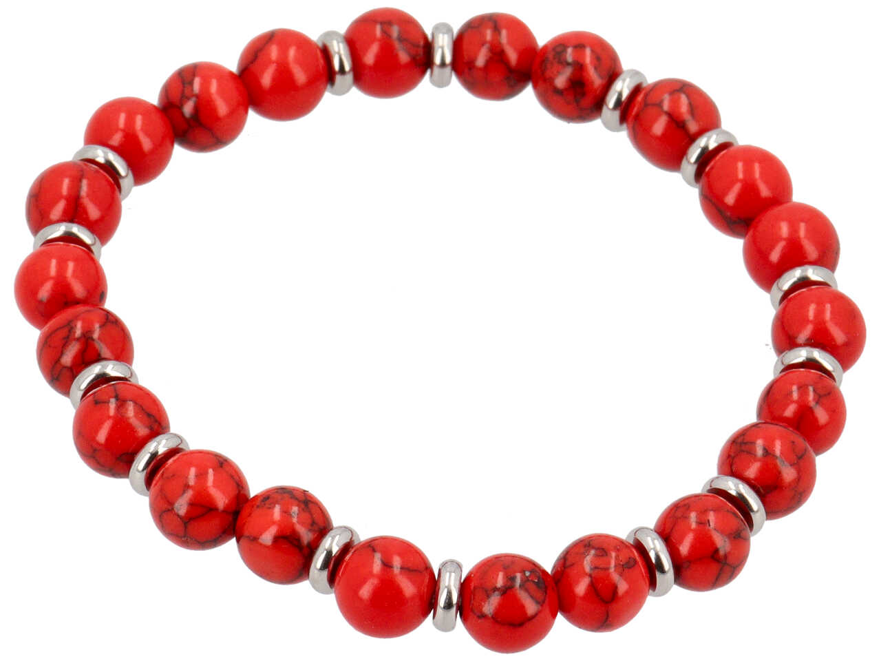 BRACCIALE ELASTICO SFERE ROSSE BRACCIALE ELASTICO SFERE ROSSE