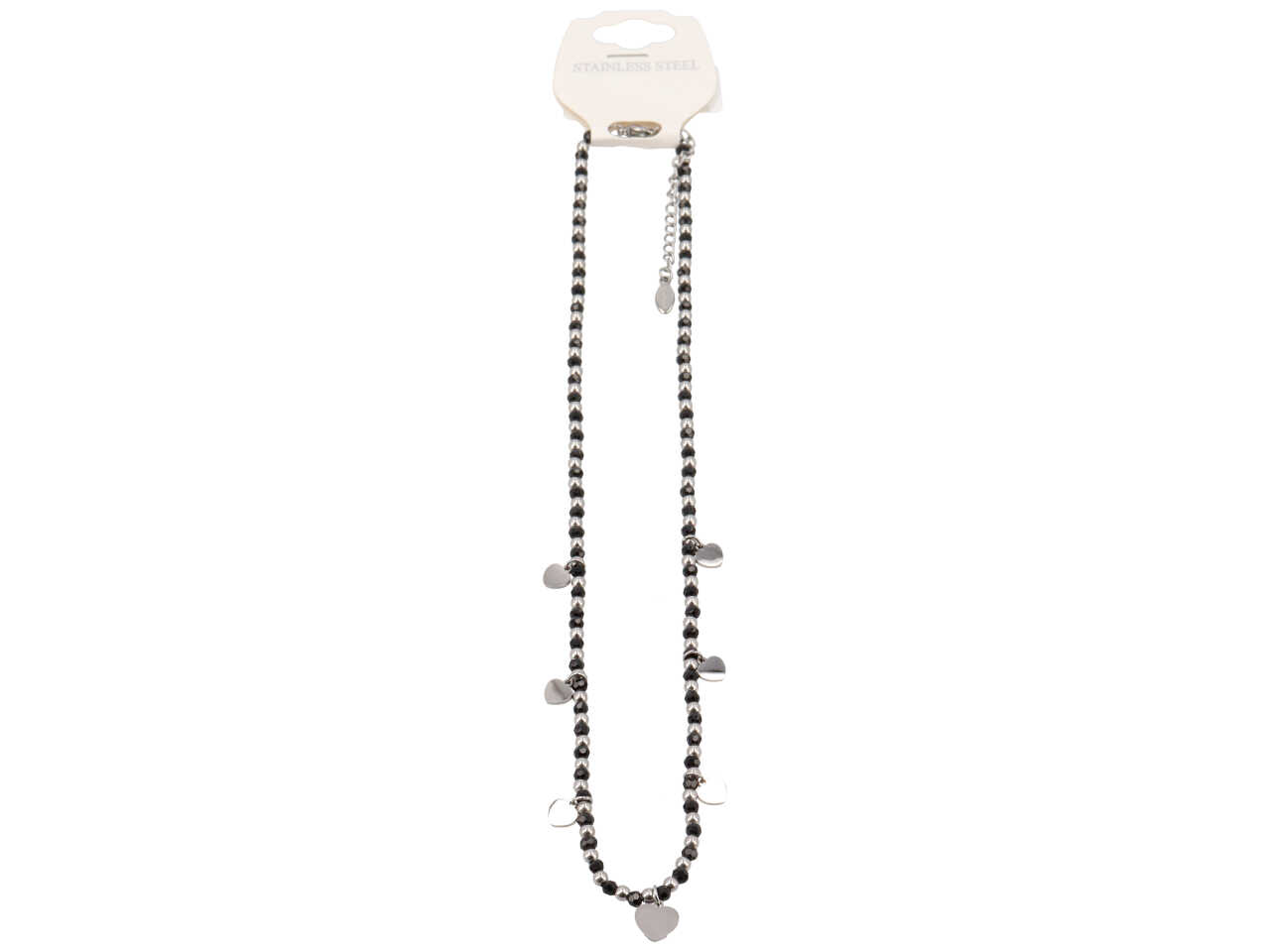 COLLANA C/TONDI E CUORICINI ARG.