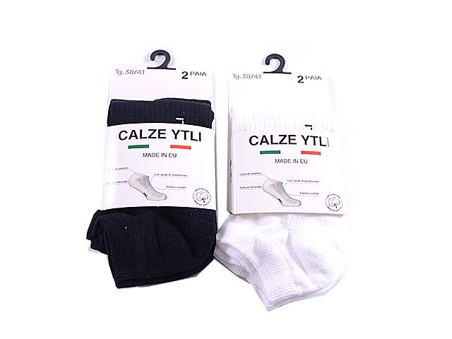 CALZA SPUGNA TG.35-42 BIANCO-NEROZ3598
