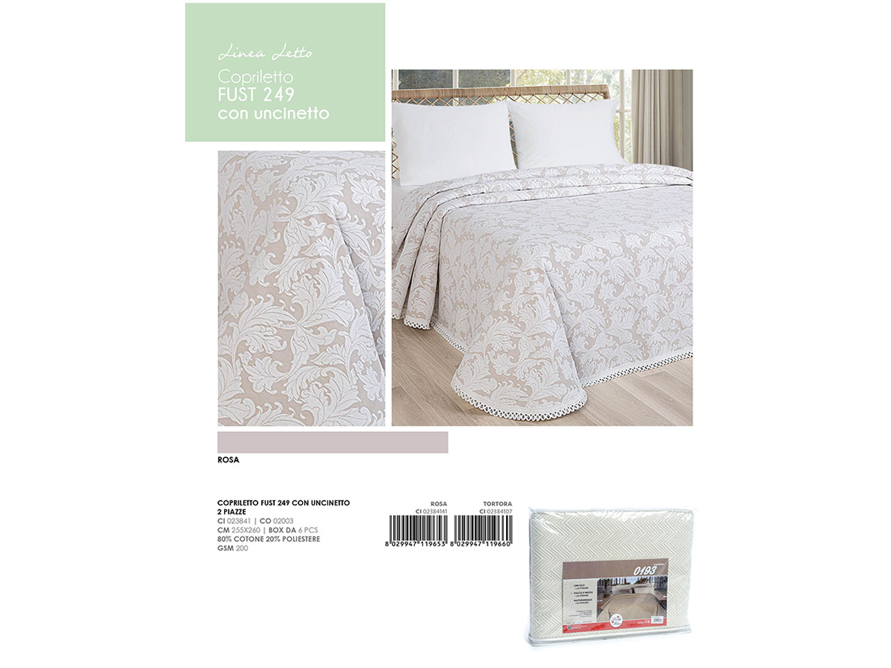 COPRILETTO FUST 2P ROSA 02384141