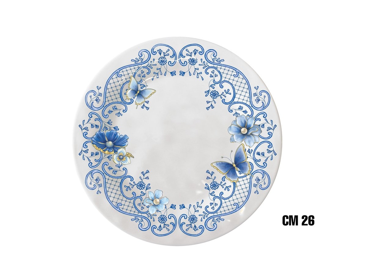 BLU PIATTO PIANO MEL.26,5CM ME-1645-345