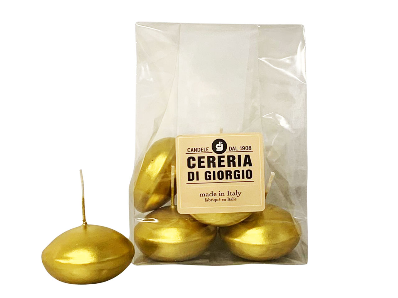 CANDELA GALLEGGIANTE 6PZ ORO 4106 22